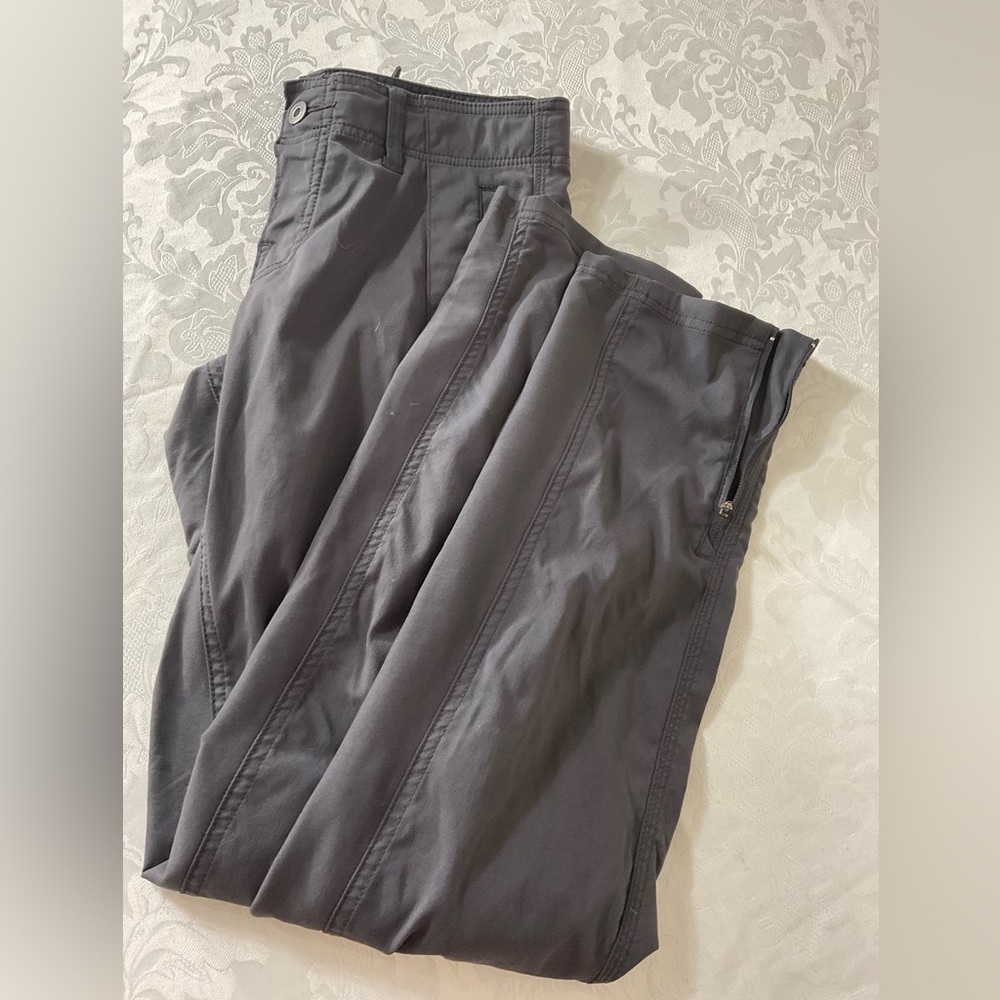 Prana Pants Womens Size 30 Grey Straight Leg Long Stretch Lightweight Slim Fit